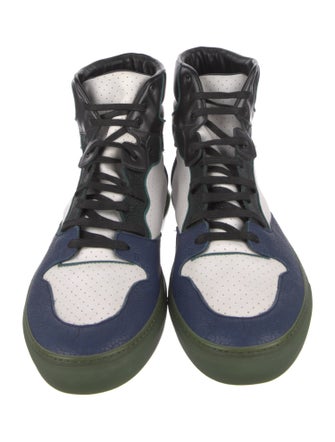 Balenciaga Leather Colorblock Pattern Sneakers