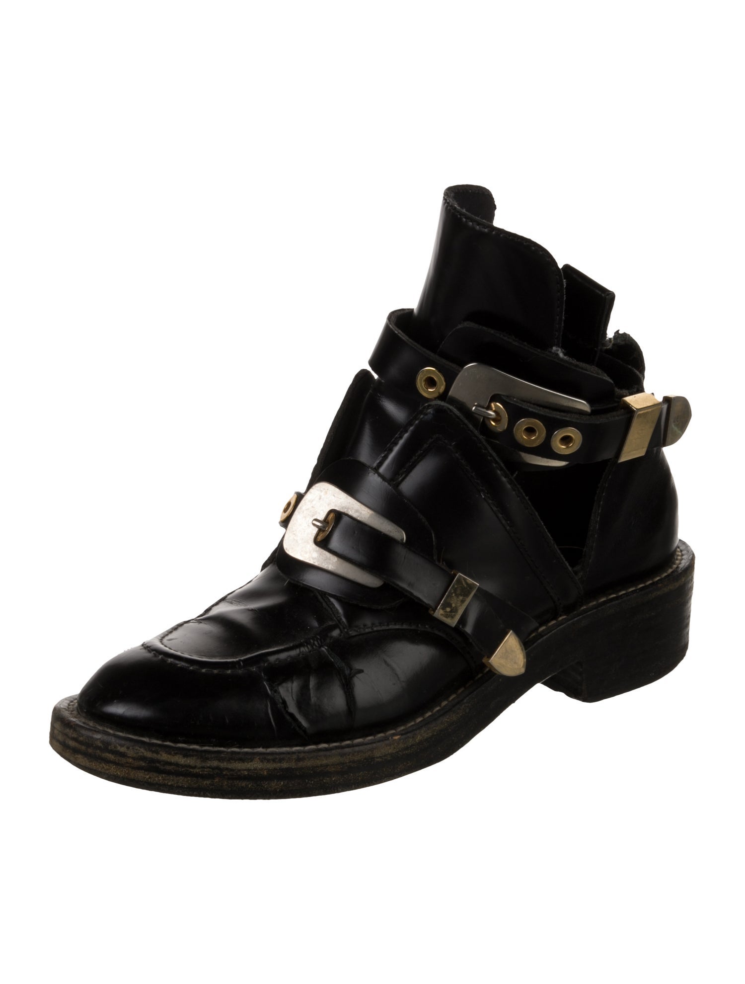 Balenciaga Leather Combat Boots