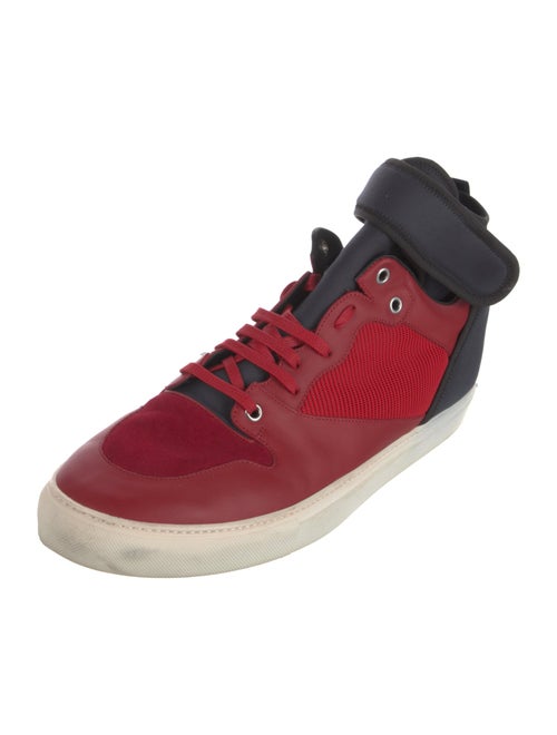 Balenciaga Leather Colorblock Pattern Sneakers