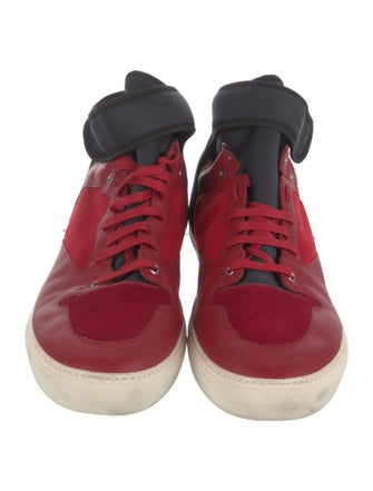 Balenciaga Leather Colorblock Pattern Sneakers