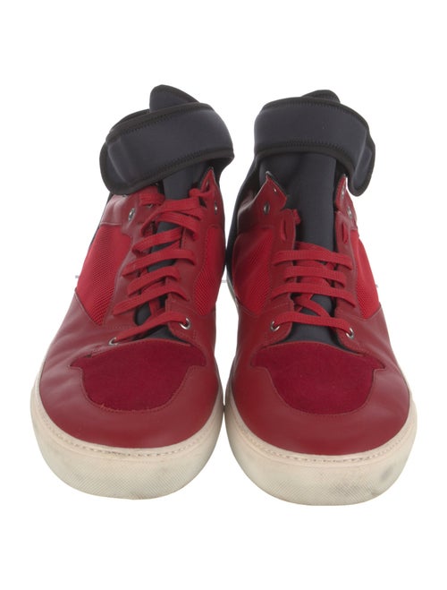 Balenciaga Leather Colorblock Pattern Sneakers