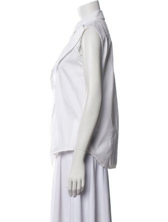 Balenciaga 2014 Sleeveless Button-Up Top