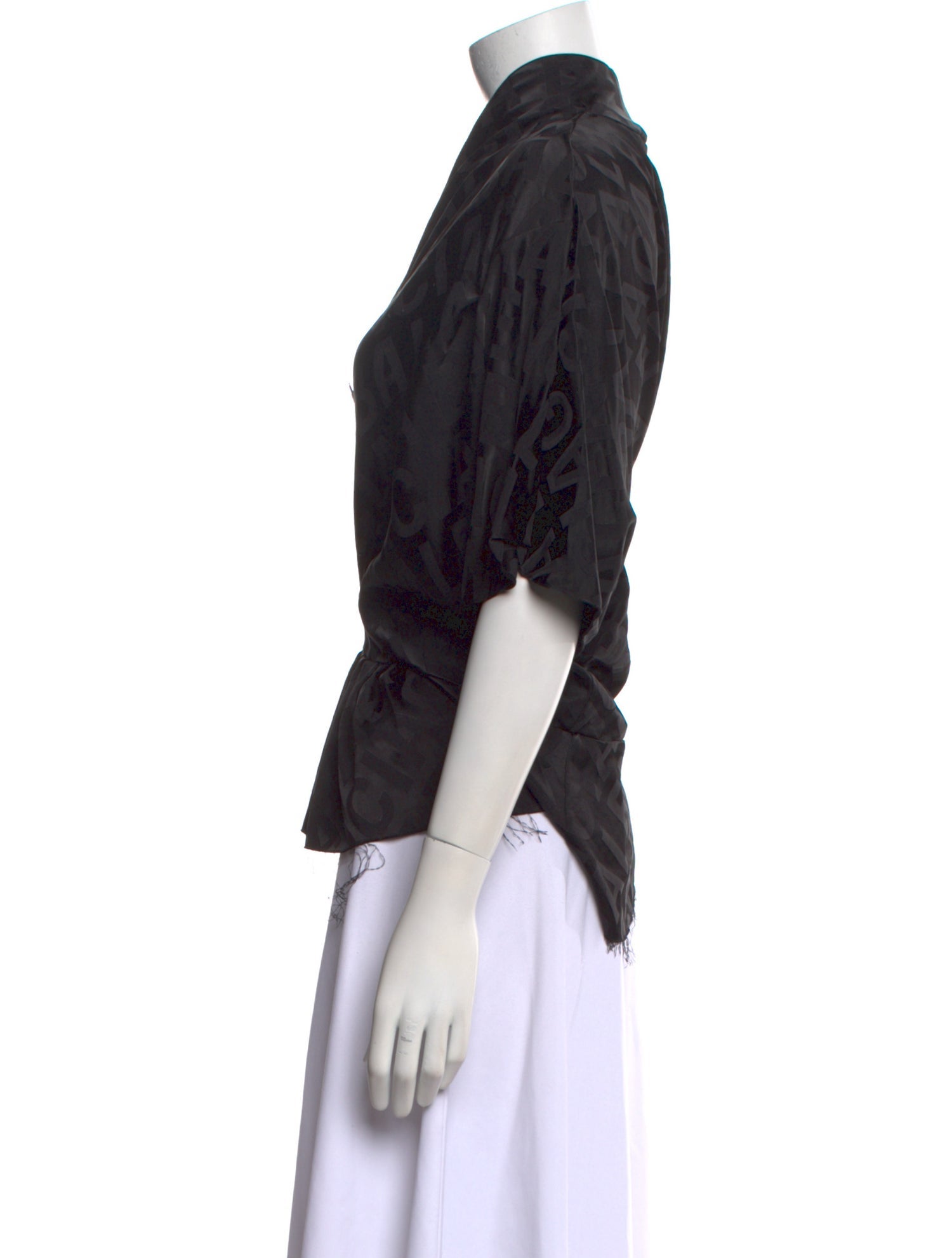 Balenciaga 2021 Printed Button-Up Top w/ Tags