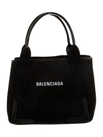 Balenciaga Canvas Navy Cabas