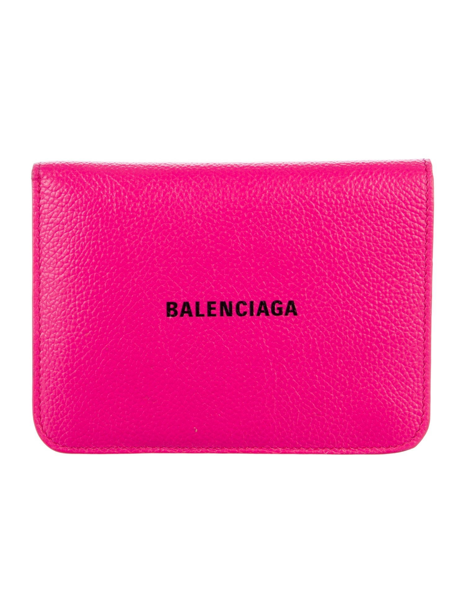 Balenciaga Leather Graphic Print Wallet