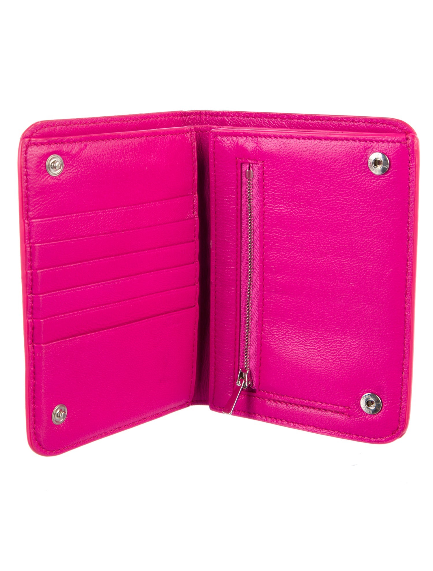 Balenciaga Leather Graphic Print Wallet