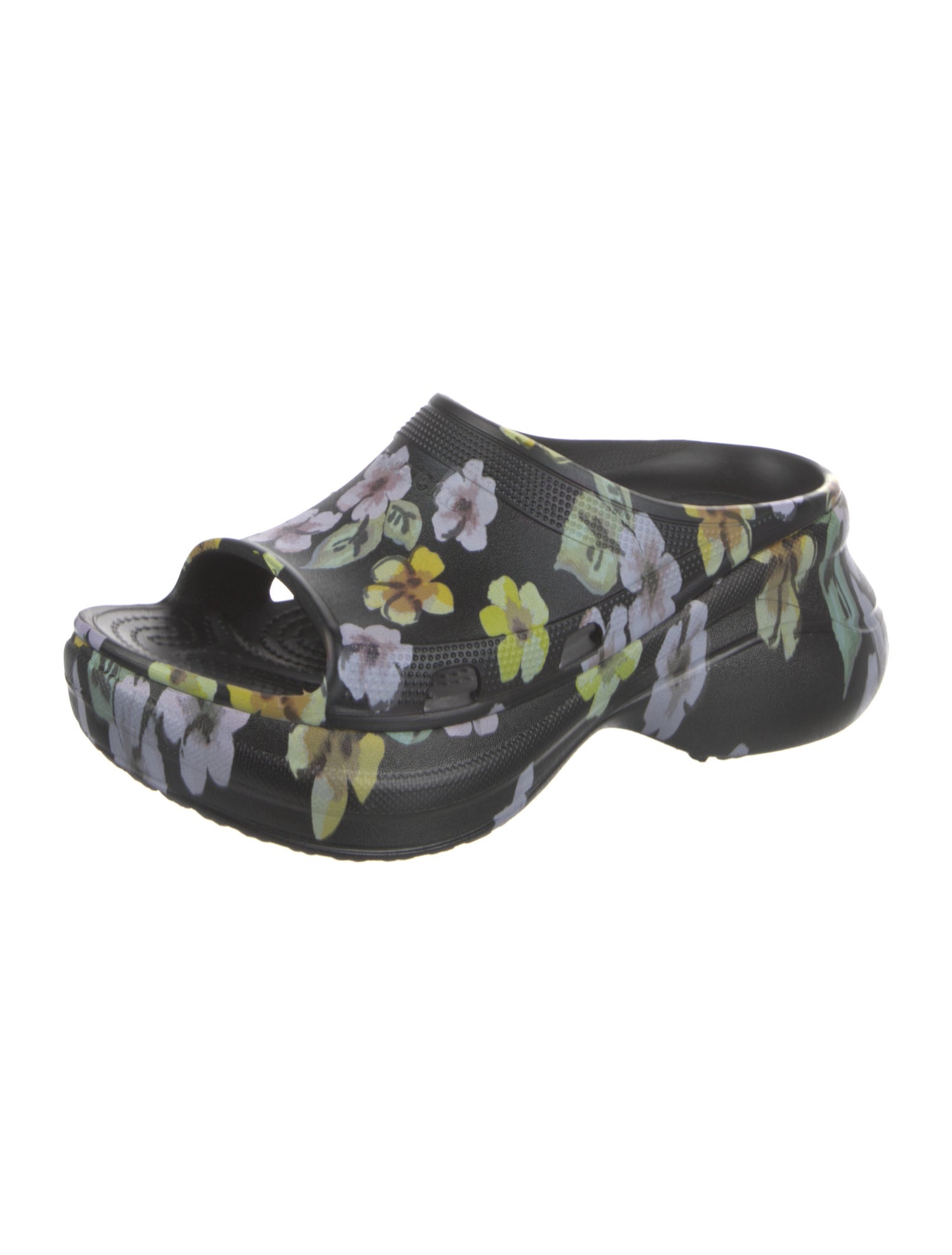 Balenciaga Floral Print Slides
