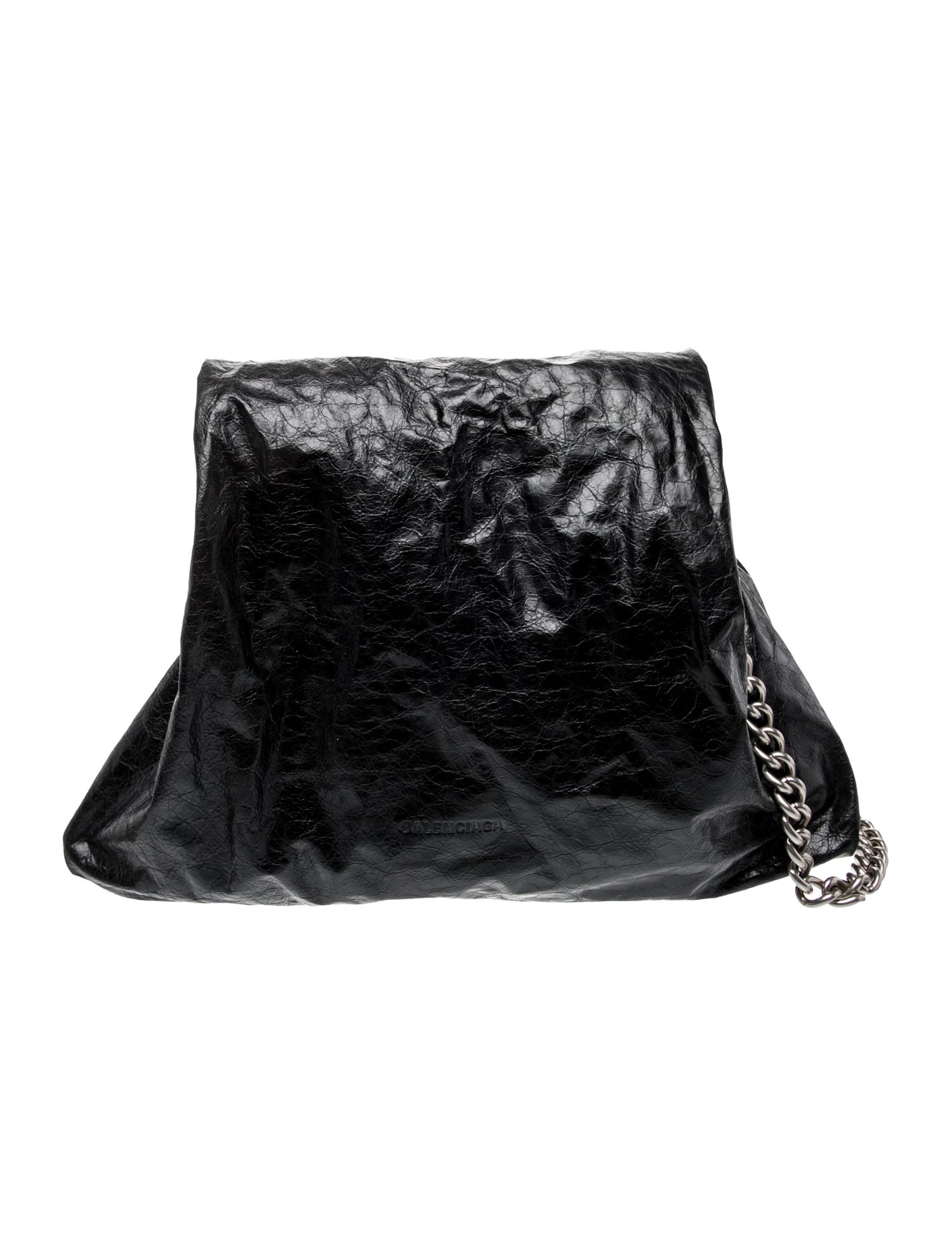 Balenciaga Leather Puffer Chain Bag 2023