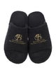 Balenciaga Terry Cloth Embroidered Accent Slides