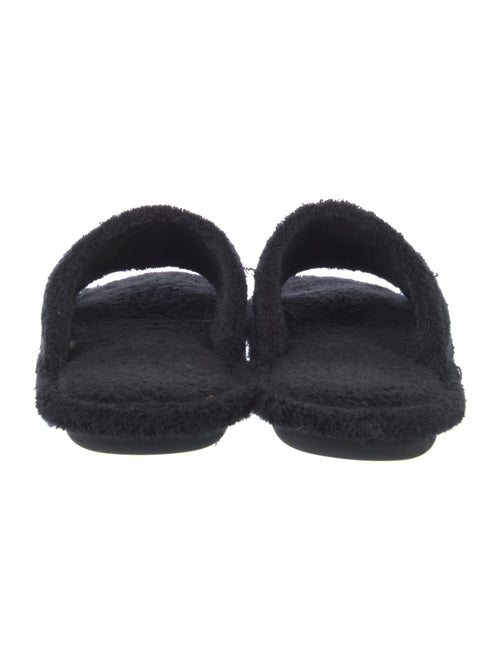 Balenciaga Terry Cloth Embroidered Accent Slides