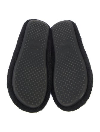 Balenciaga Terry Cloth Embroidered Accent Slides