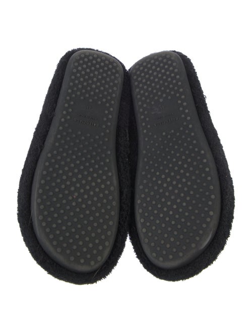 Balenciaga Terry Cloth Embroidered Accent Slides