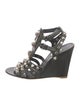 Balenciaga Leather Studded Accents Gladiator Sandals