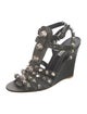 Balenciaga Leather Studded Accents Gladiator Sandals