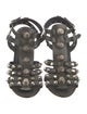 Balenciaga Leather Studded Accents Gladiator Sandals