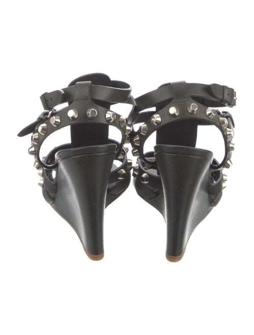 Balenciaga Leather Studded Accents Gladiator Sandals
