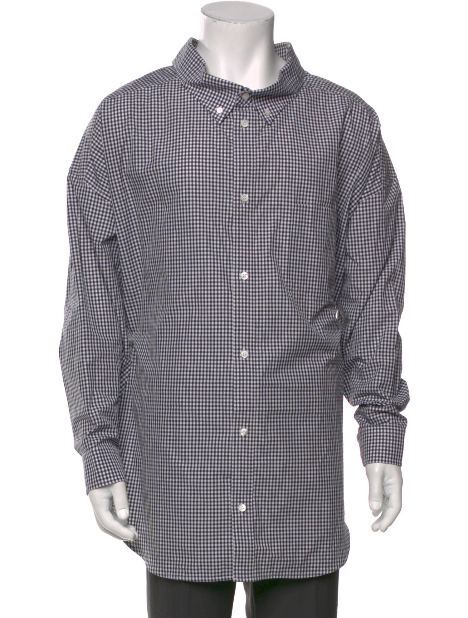 Balenciaga 2021 Plaid Print Shirt