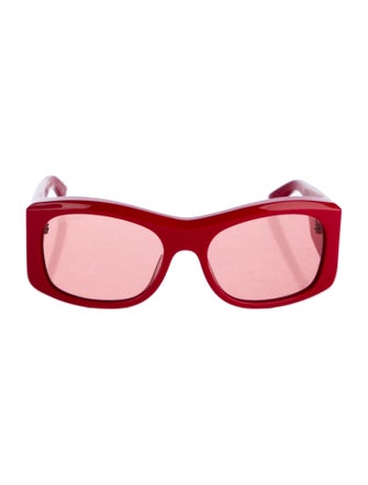 Balenciaga Square Mirrored Sunglasses