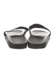 Balenciaga Leather Graphic Print Slides