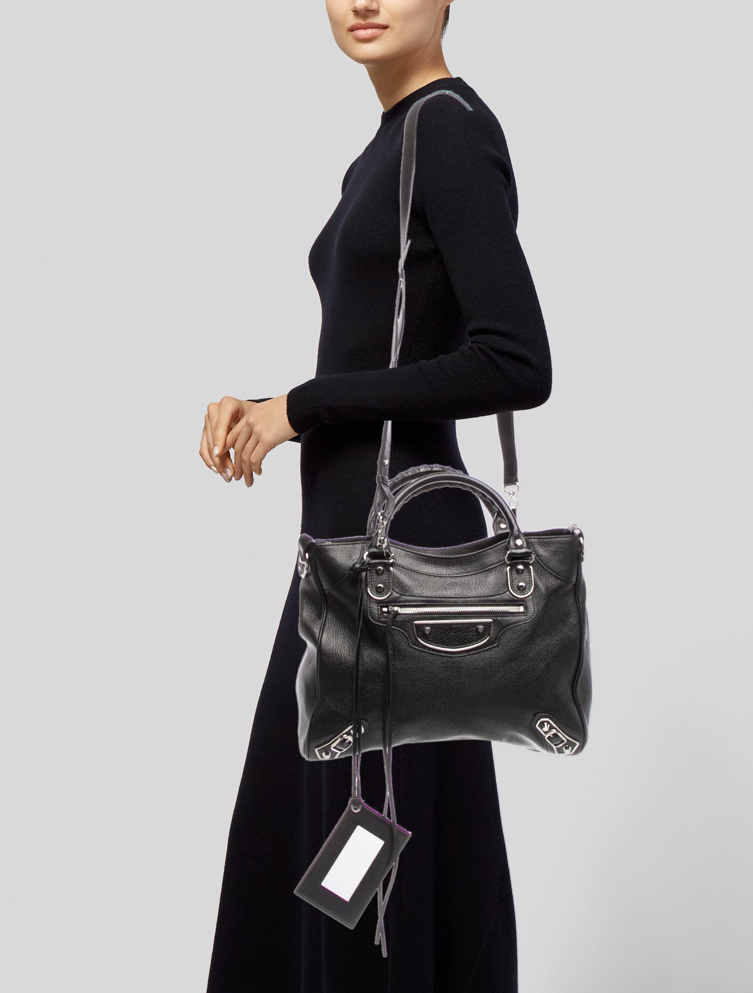 Balenciaga Leather metallic edge velo