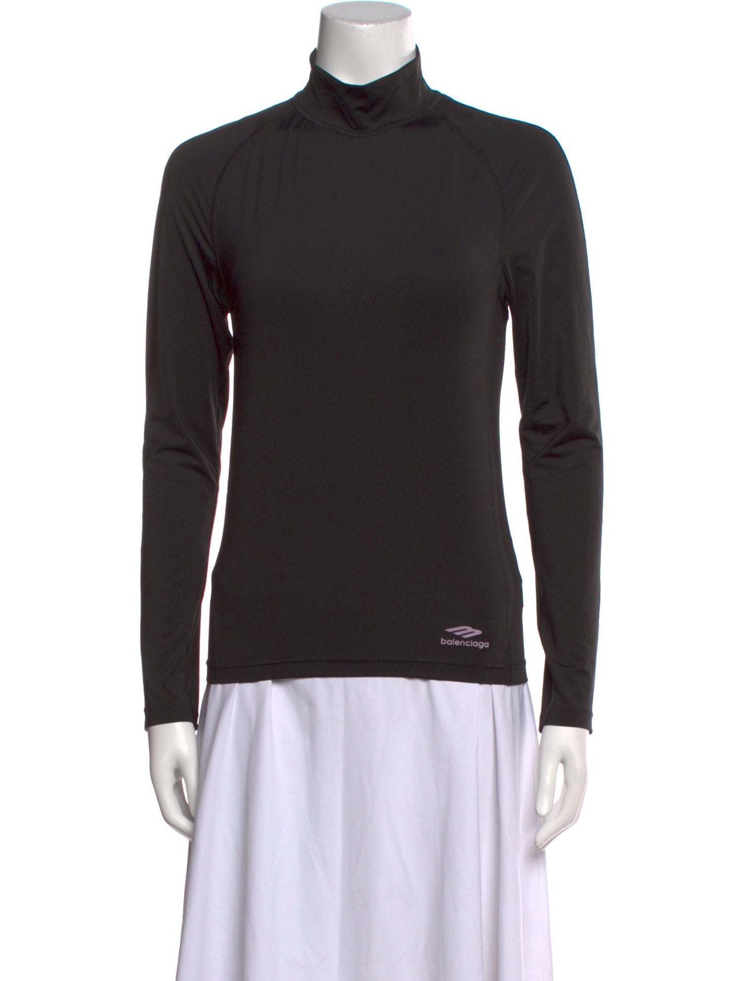 Balenciaga Activewear Logo Turtleneck Sweatshirt