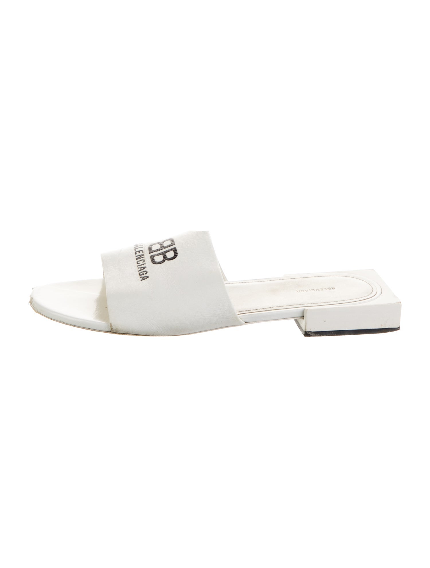 Balenciaga Dep Leather Slides