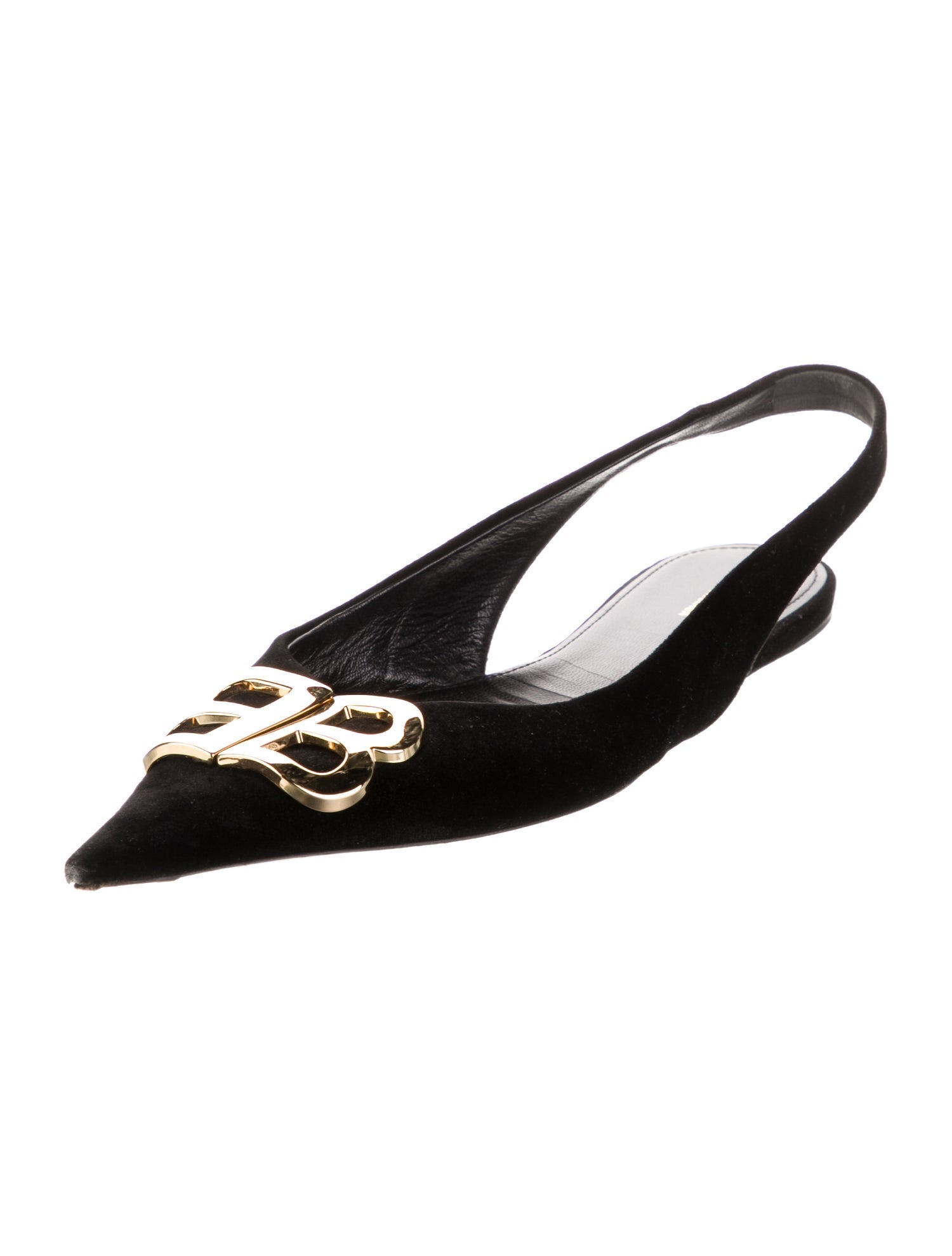 Balenciaga Suede Slingback Flats