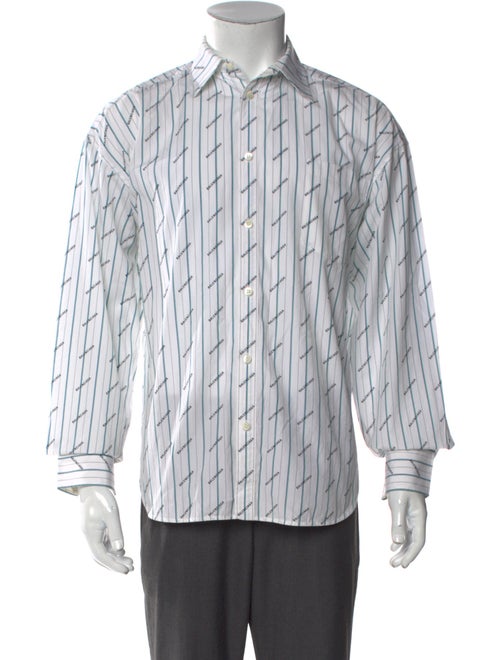 Balenciaga 2018 Striped Dress Shirt