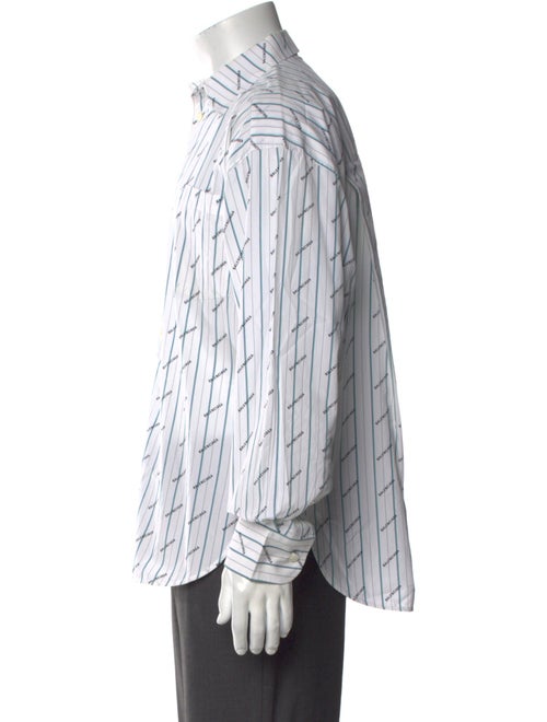Balenciaga 2018 Striped Dress Shirt