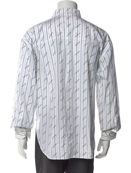 Balenciaga 2018 Striped Dress Shirt
