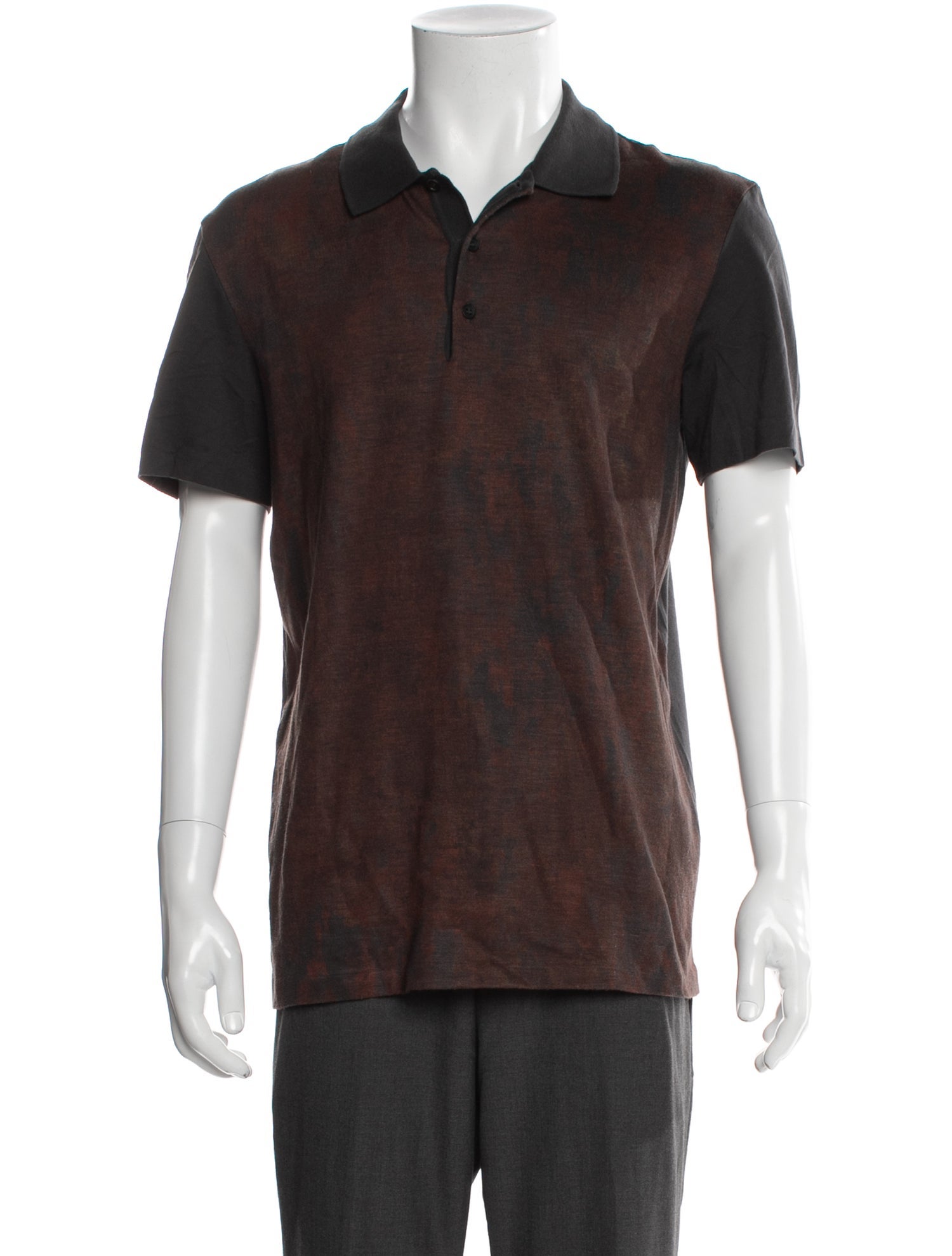 Balenciaga 2016 Colorblock Pattern Polo Shirt