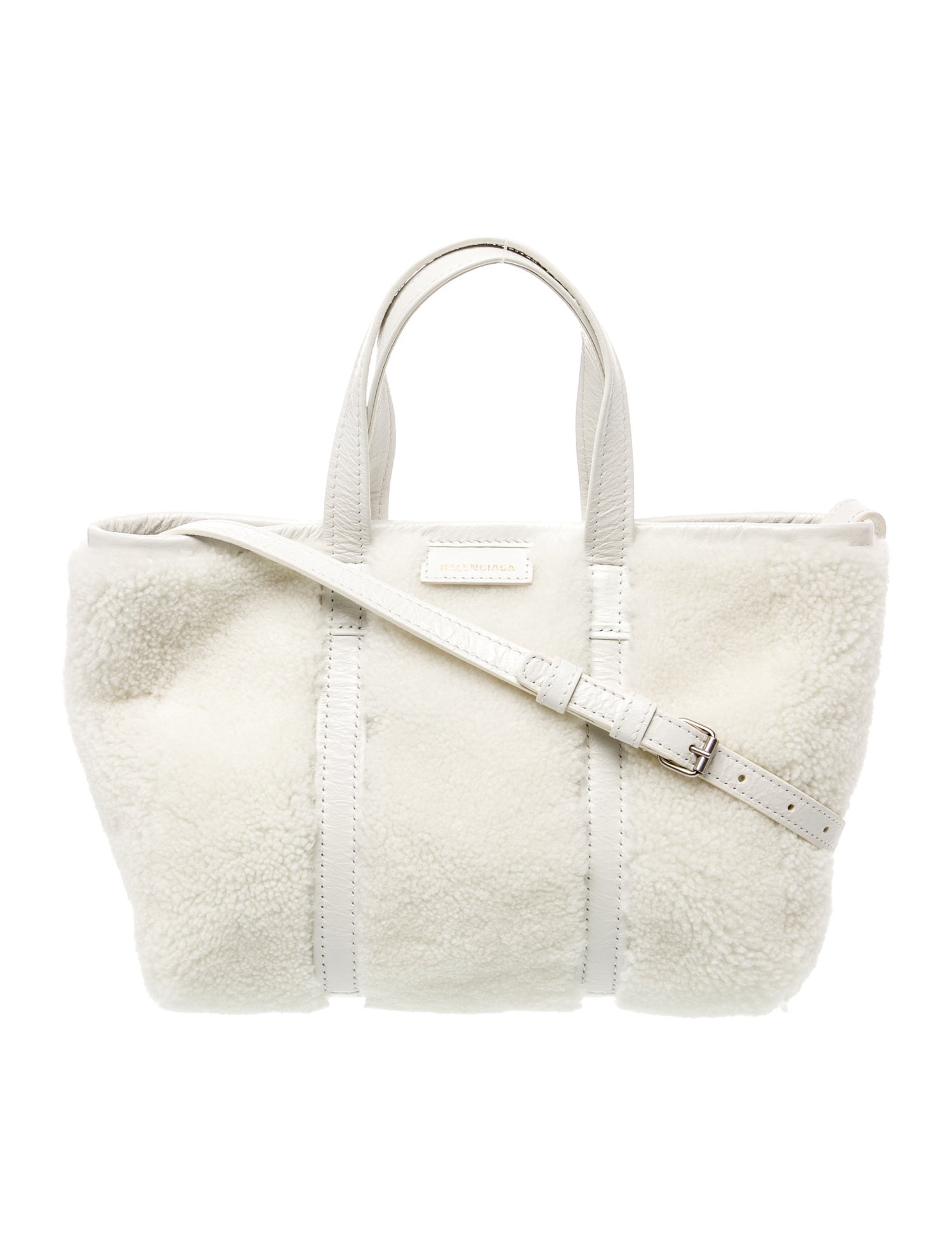 Balenciaga Shearling Top Handle Bag w/ Tags