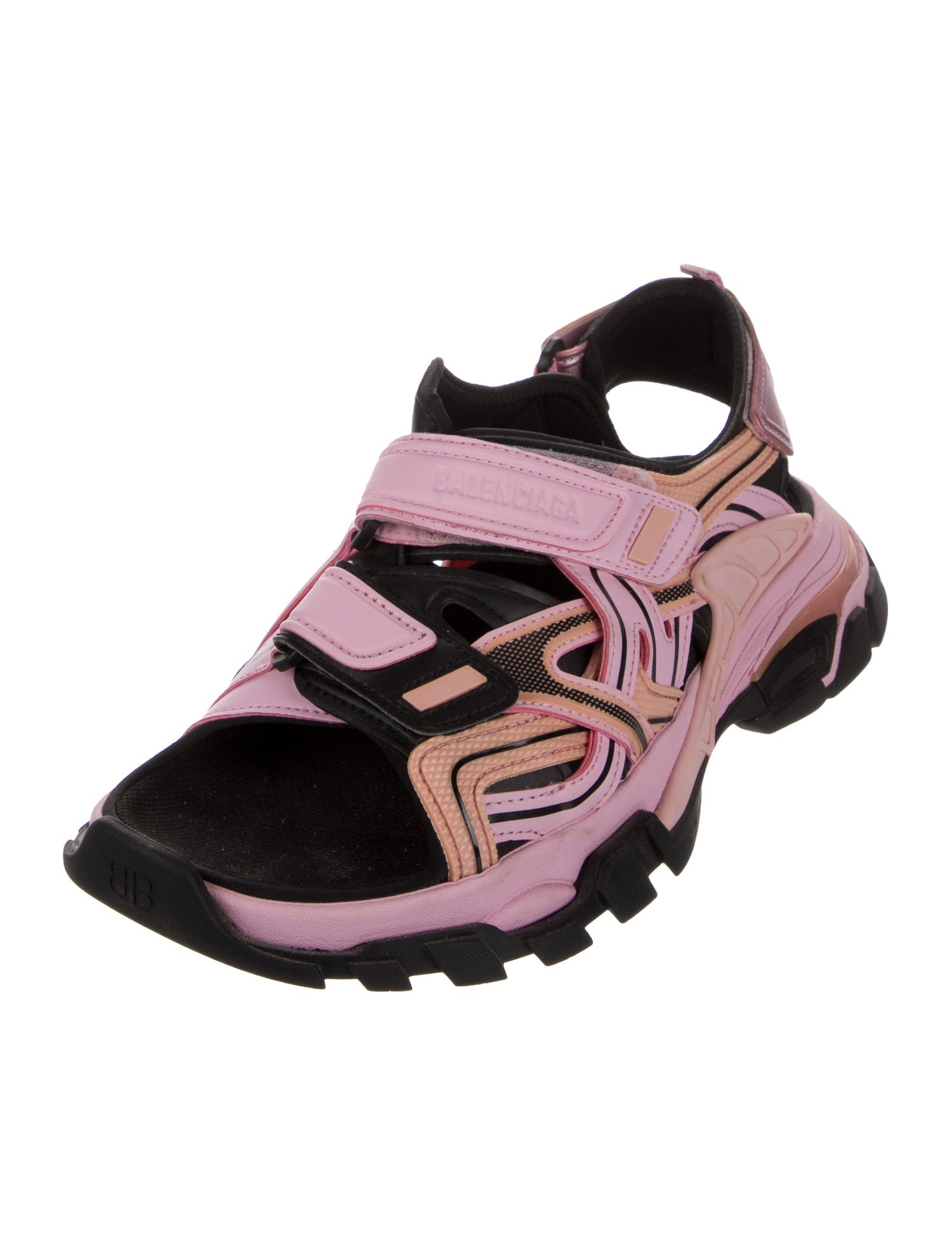 Balenciaga Rubber Printed Slingback Sandals