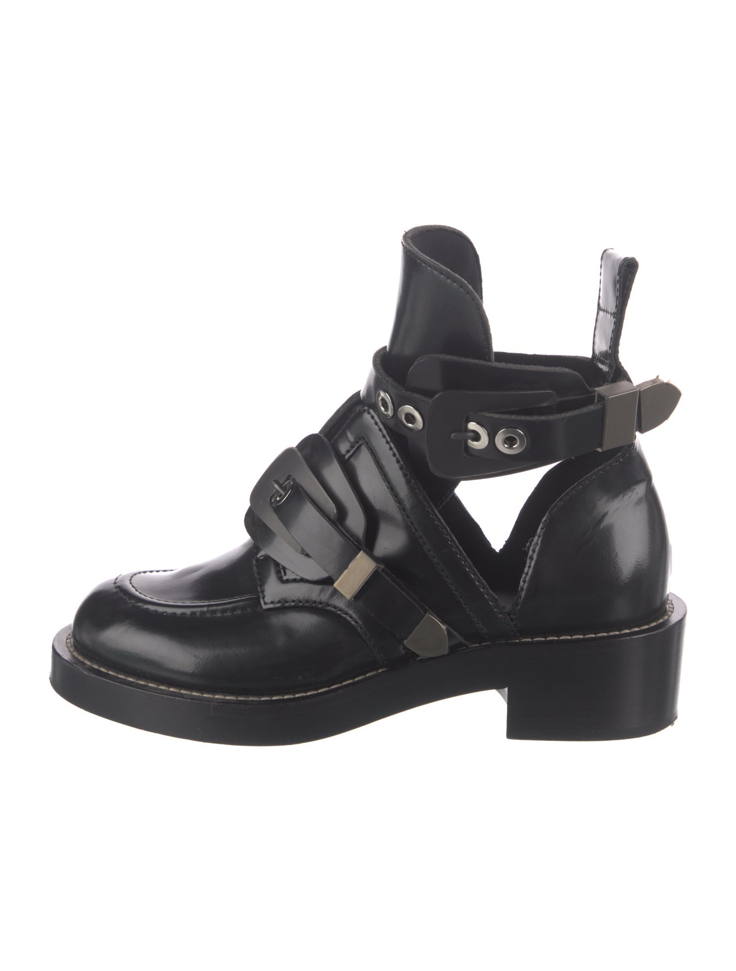 Balenciaga Leather Lace-Up Boots