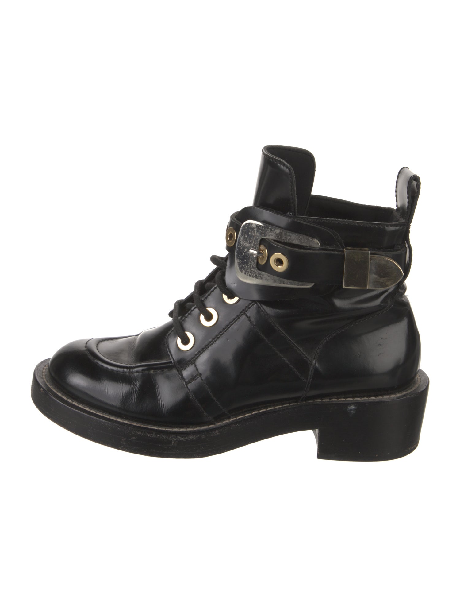 Balenciaga Leather Combat Boots