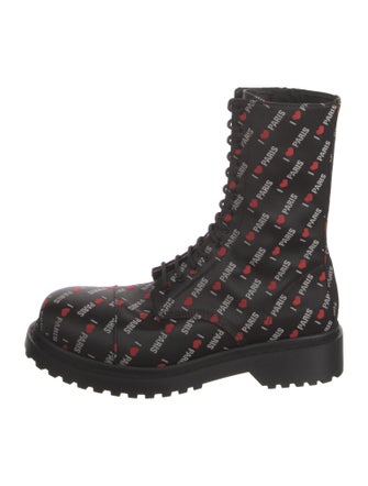 Balenciaga Printed Combat Boots