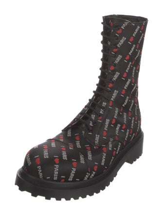 Balenciaga Printed Combat Boots