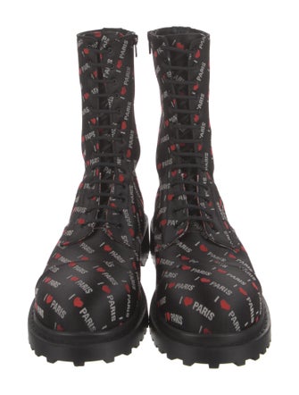 Balenciaga Printed Combat Boots