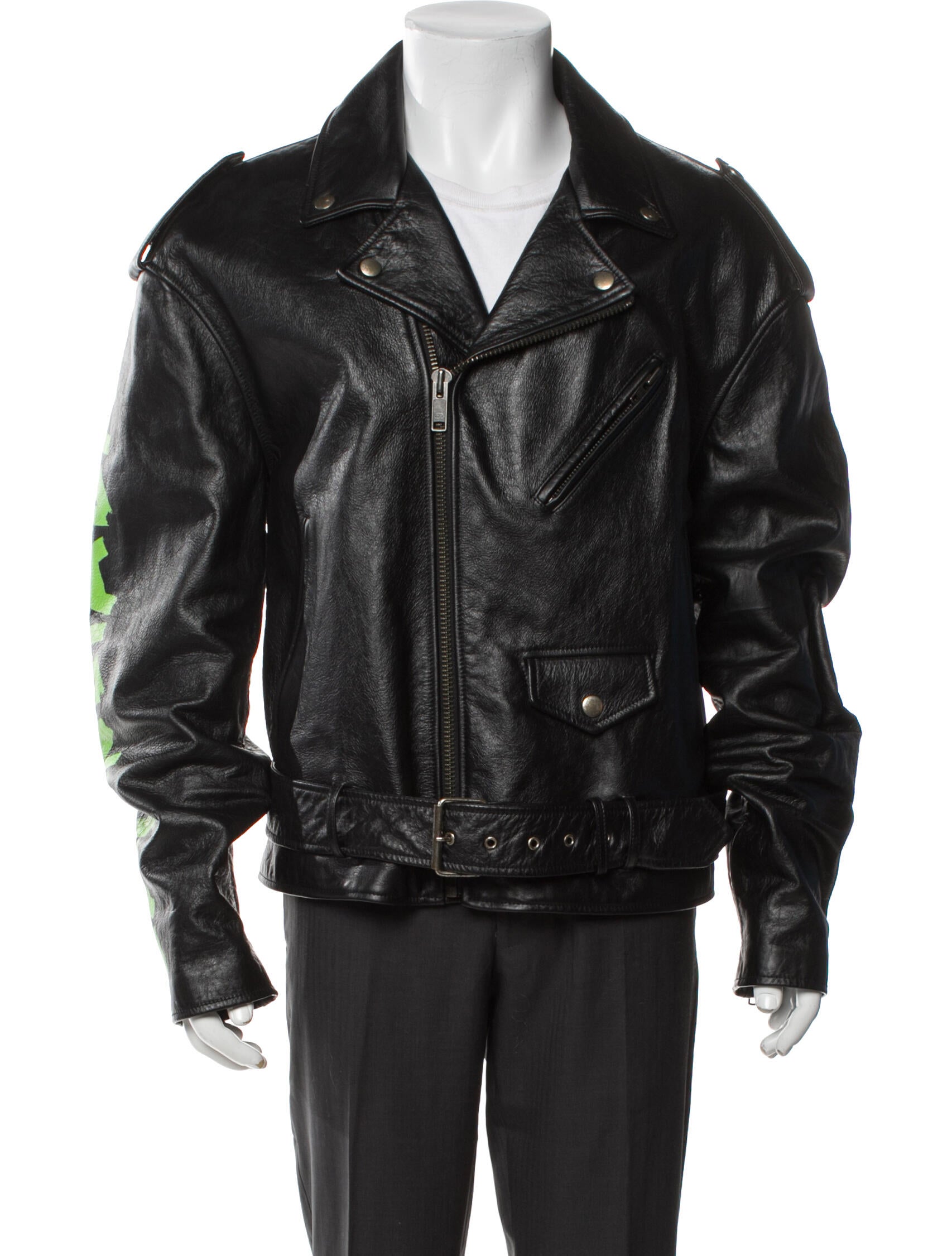 Balenciaga 2019 Signature Logo Moto Jacket