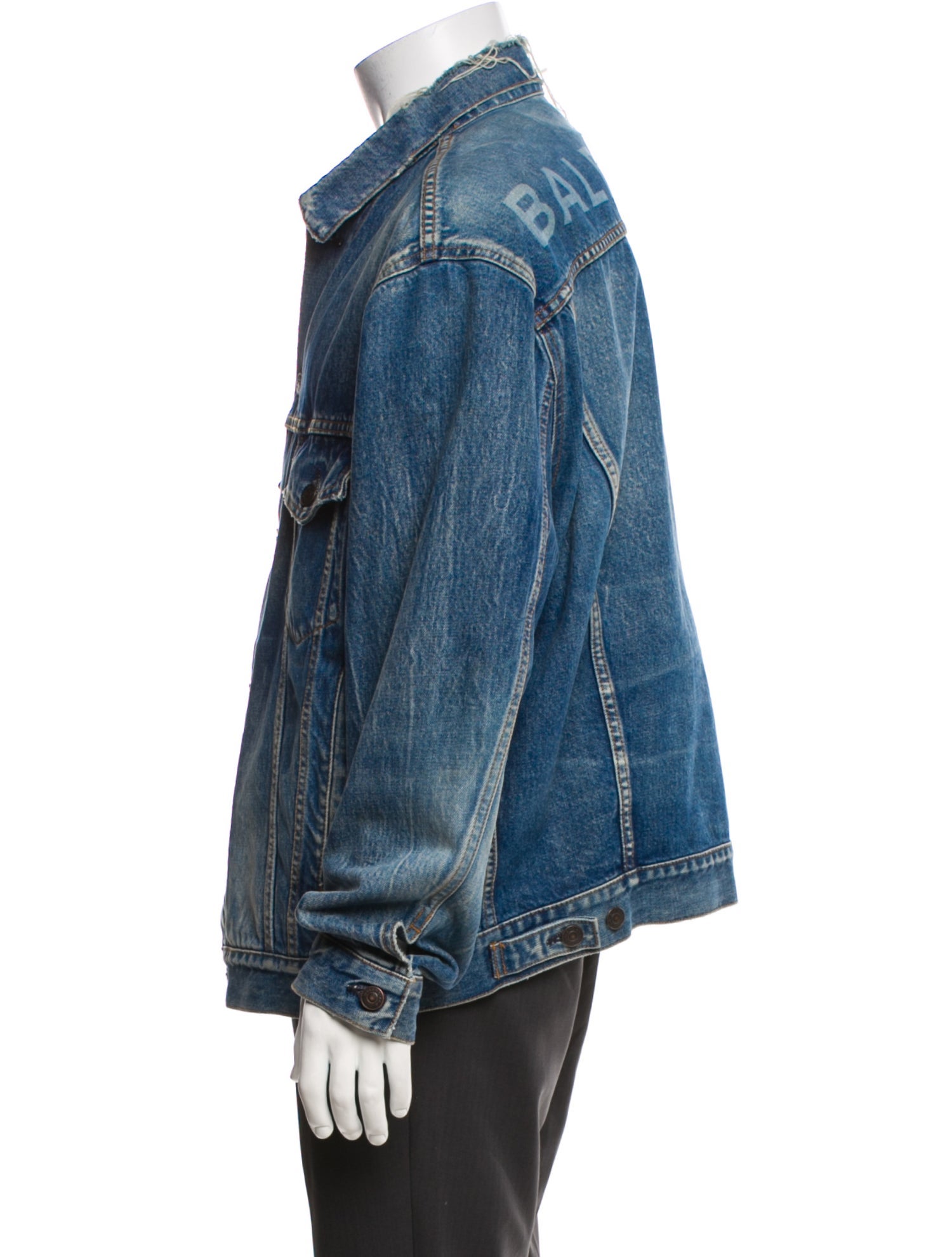 Balenciaga 2017 Printed Denim Jacket