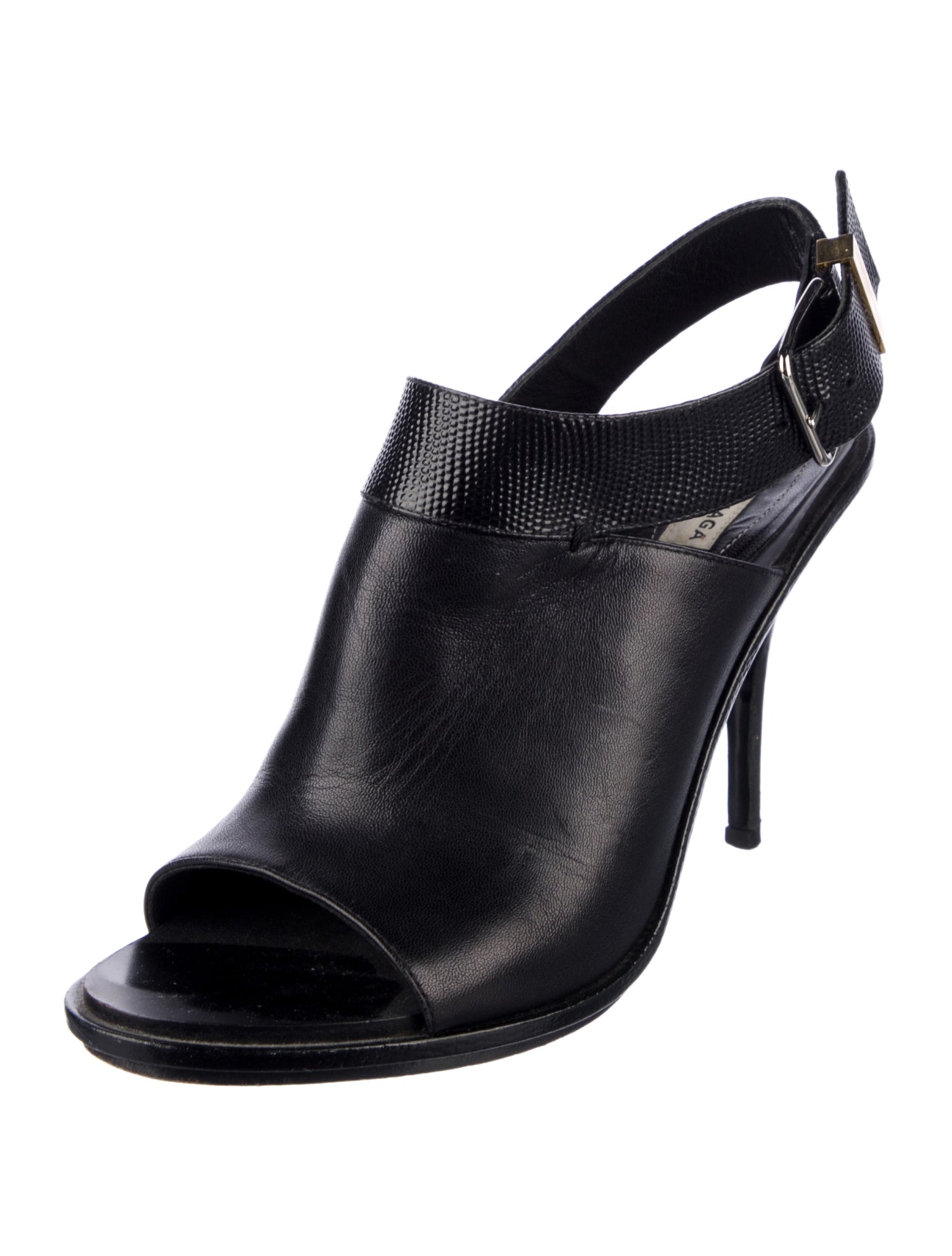 Balenciaga Leather Slingback Sandals