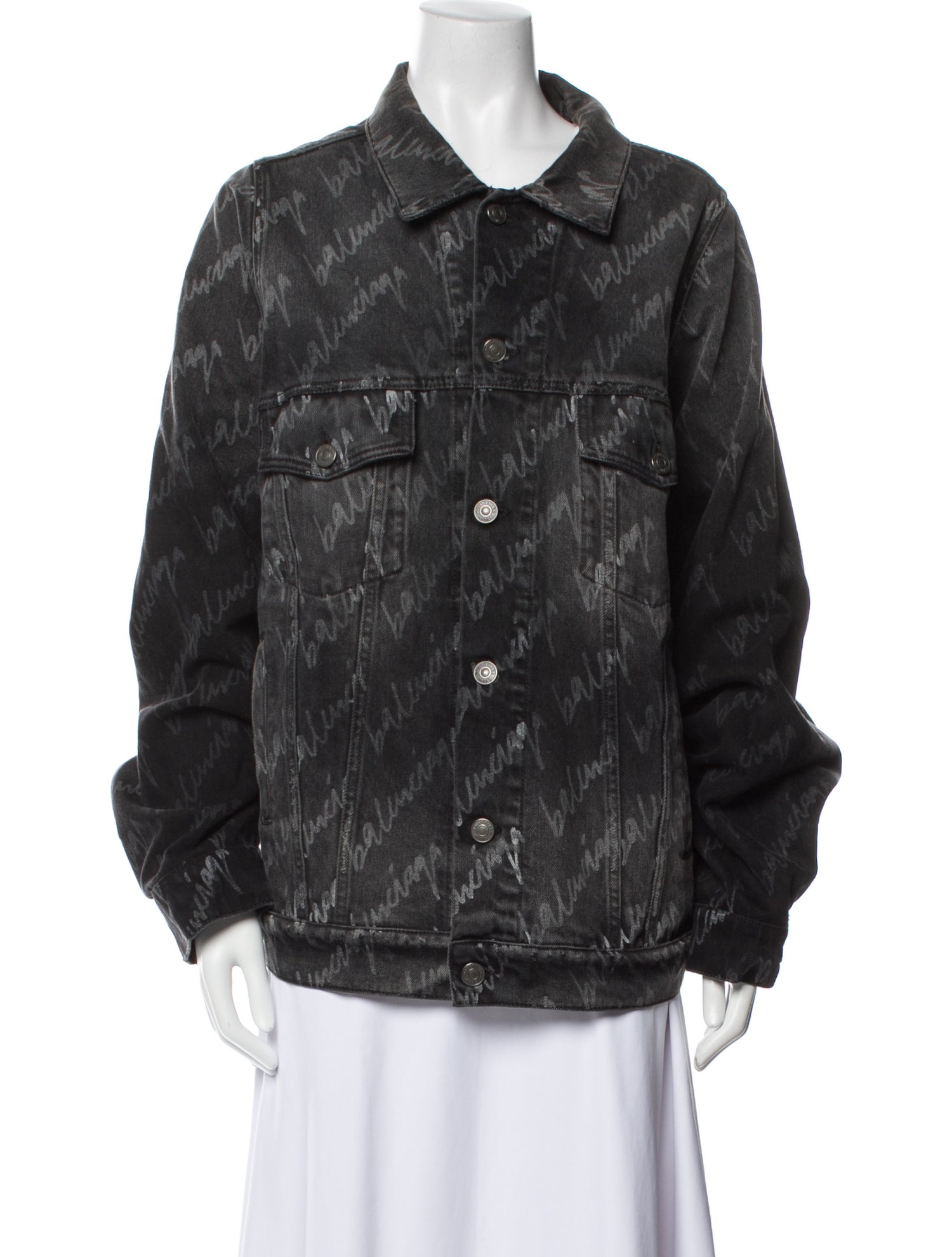 Balenciaga 2021 'Script' Denim Jacket