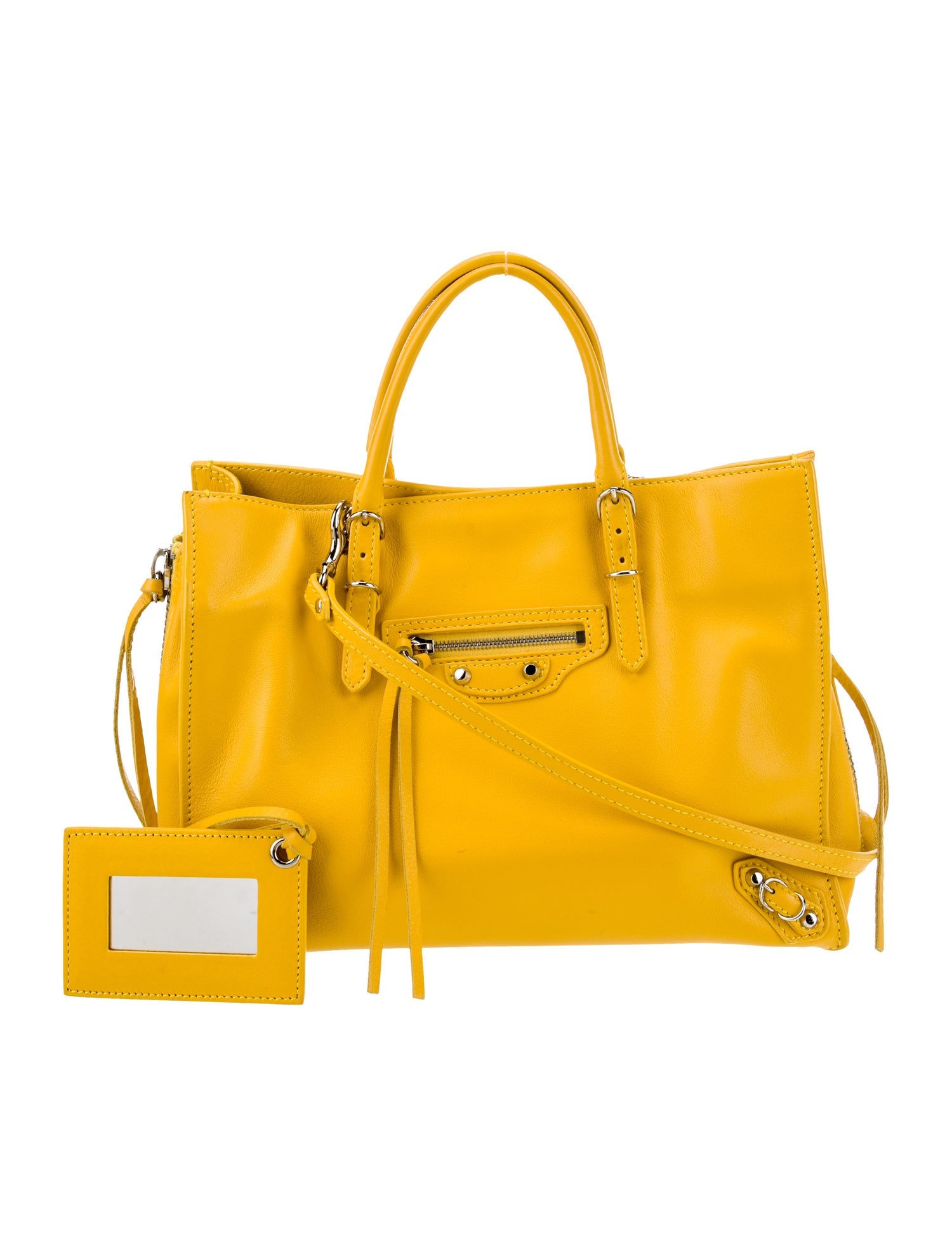 Balenciaga Leather Papier A6 Zip Around Tote