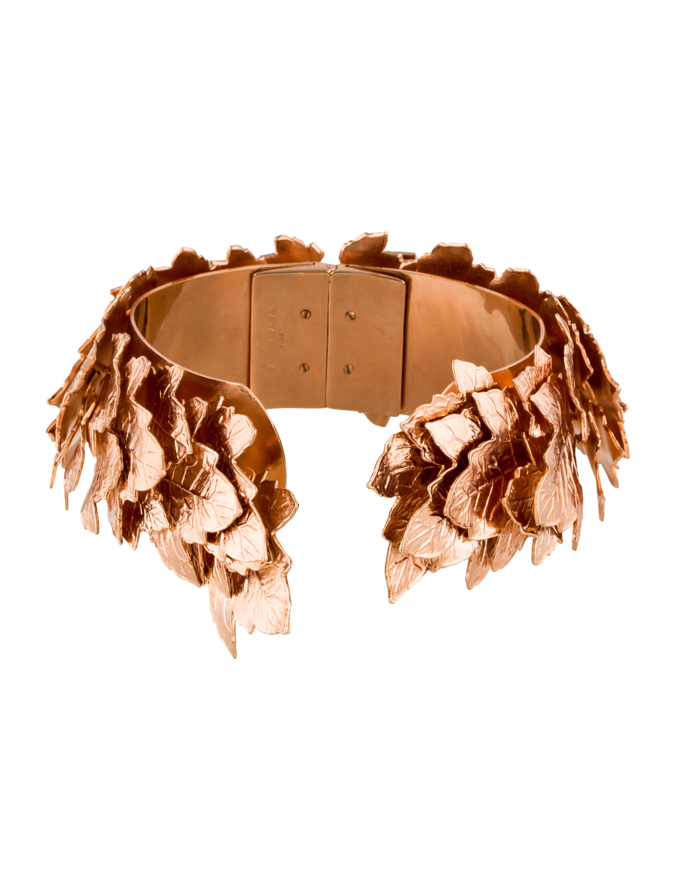 Balenciaga Leaf Hinged Collar Necklace Necklaces BAL34969 The RealReal