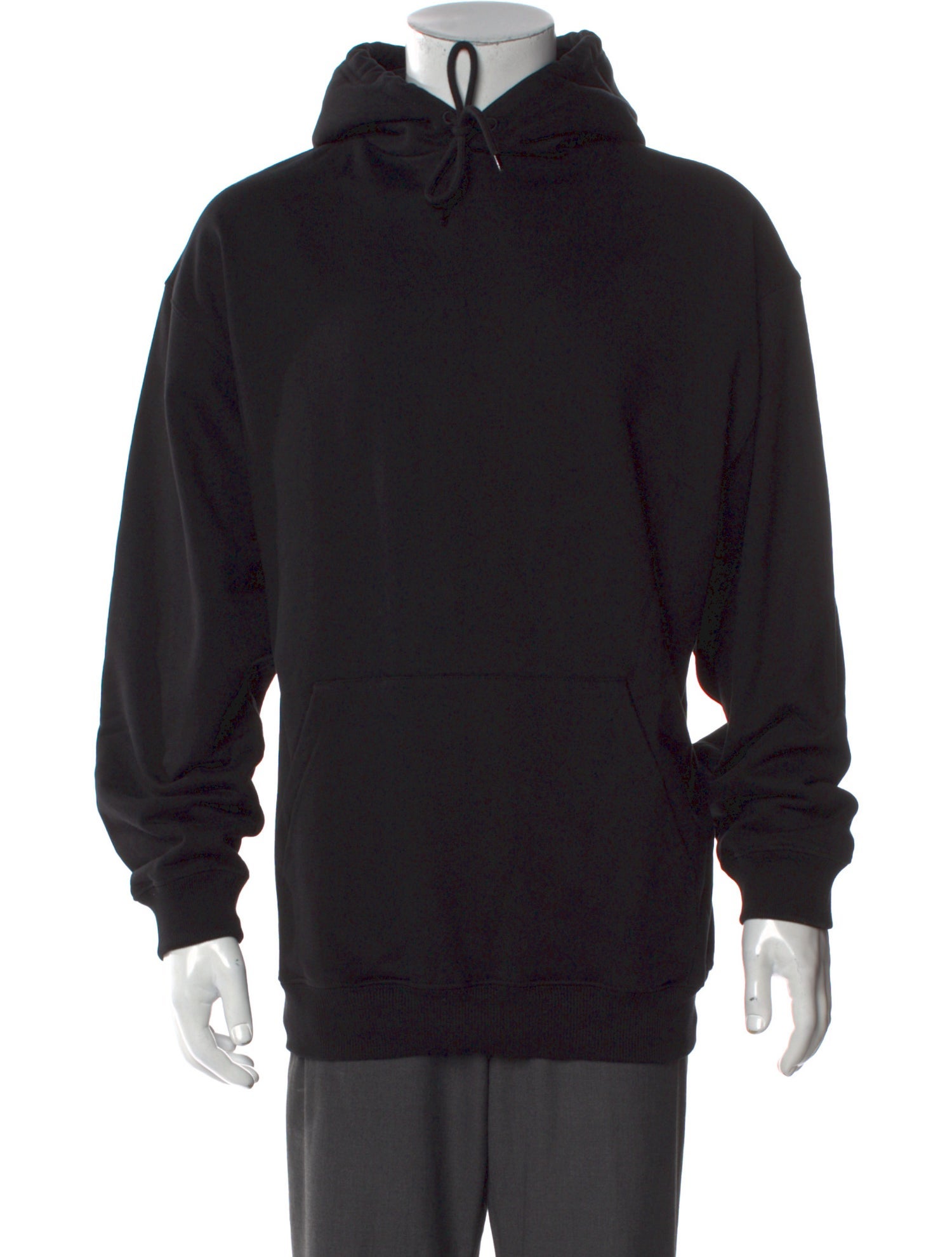 Balenciaga 2021 Destroyed Logo Oversized Hoodie - Black