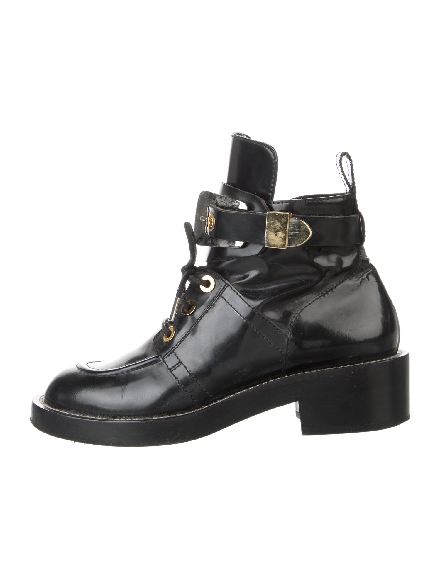 Balenciaga Leather Combat Boots