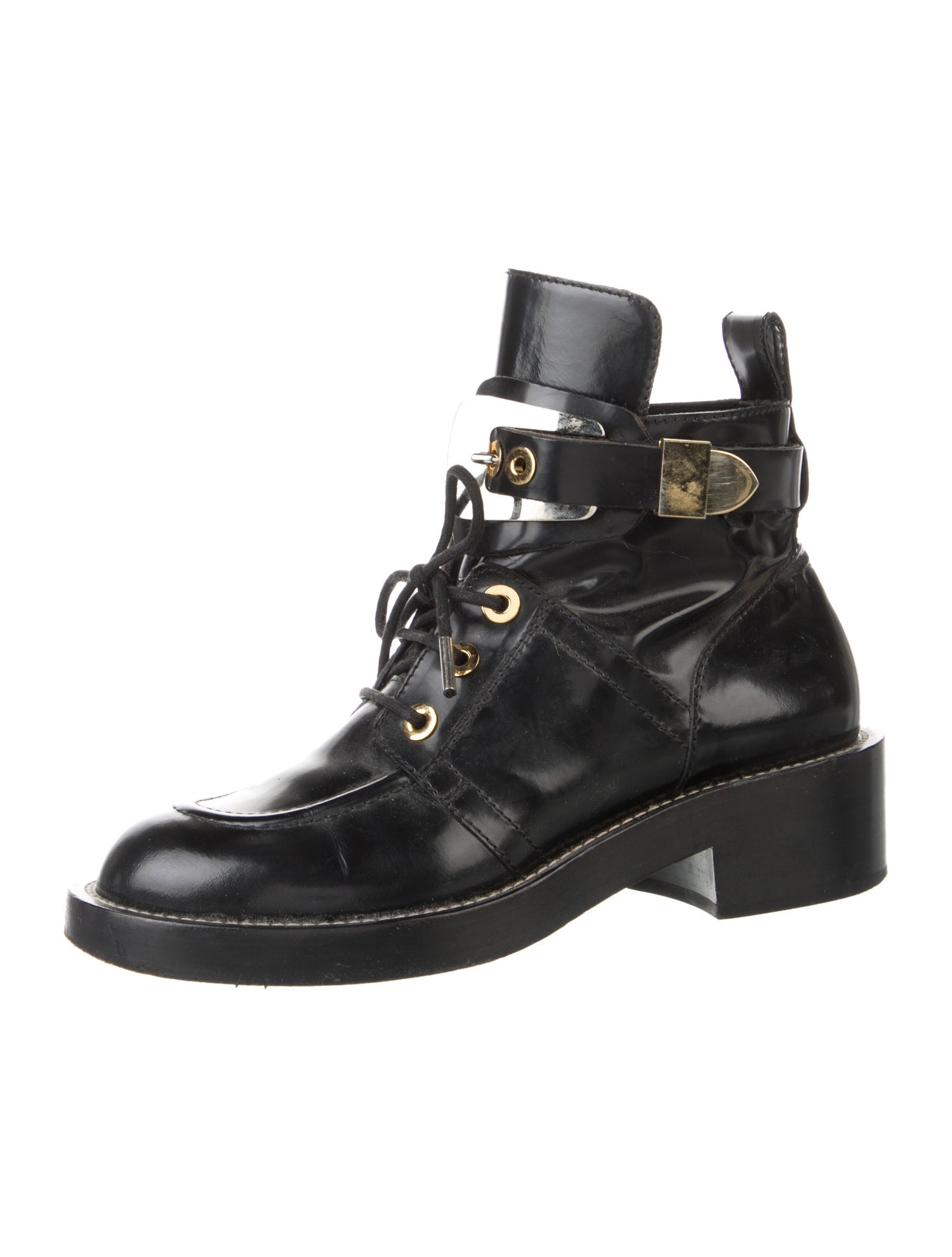 Balenciaga Leather Combat Boots