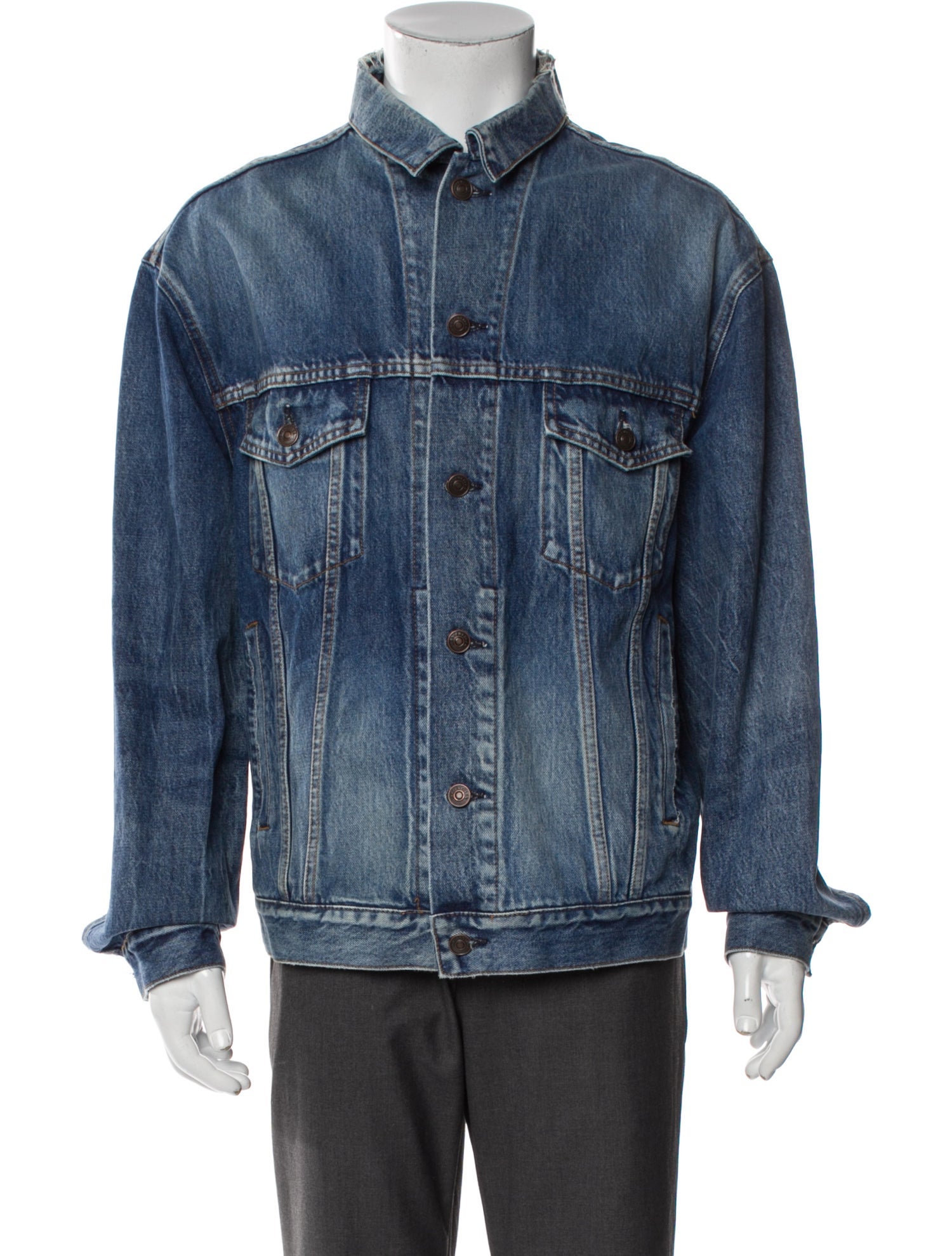 Balenciaga 2020 Signature Logo Denim Jacket w/ Tags