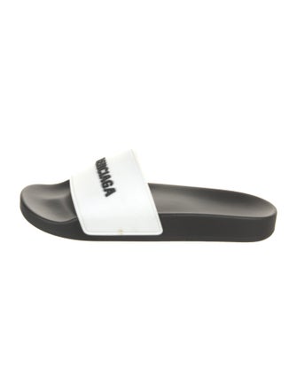 Balenciaga Rubber Graphic Print Slides