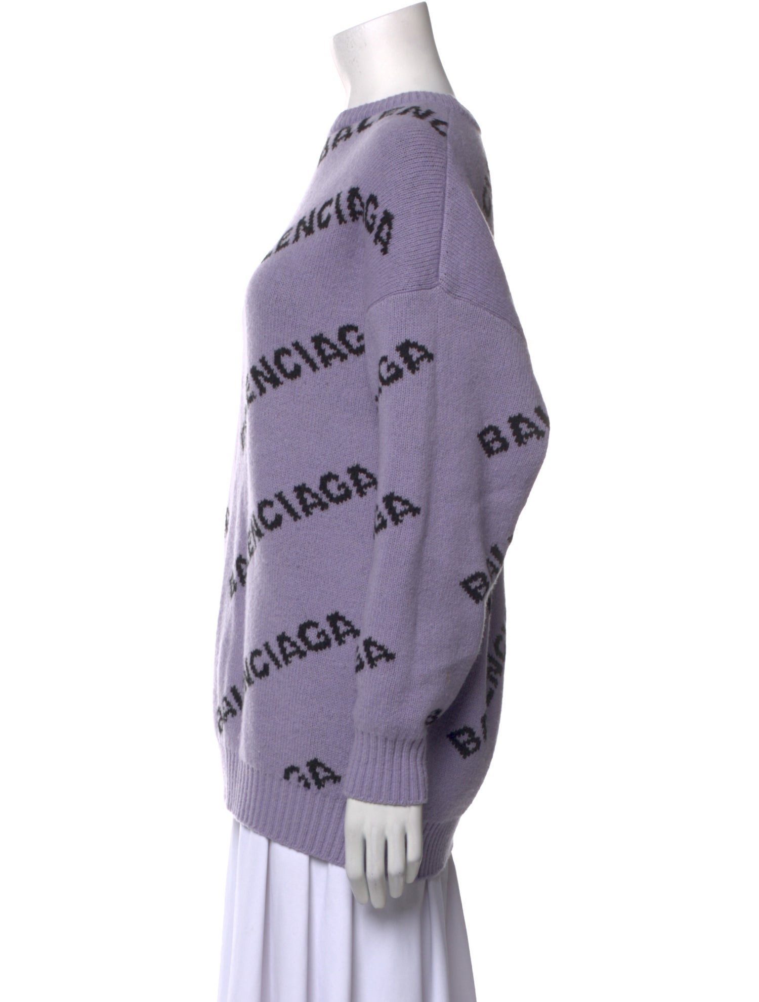 Balenciaga X All-Over Logo Printed Sweater